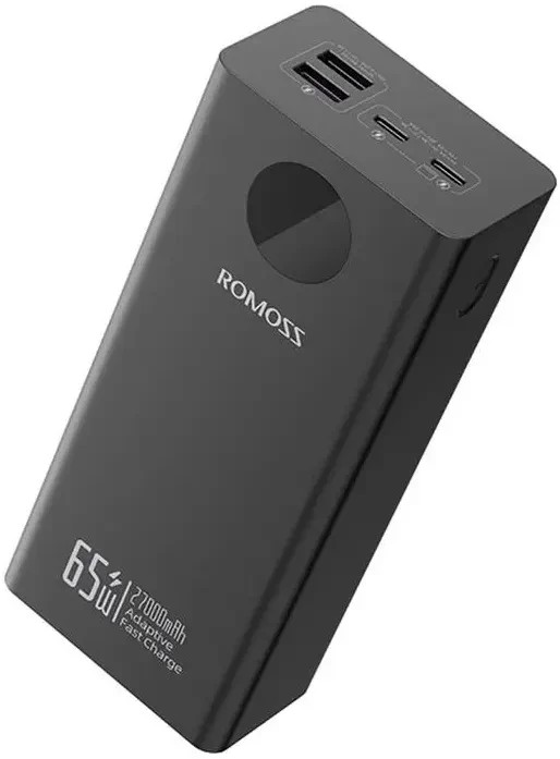 картинка Внешний аккумулятор Romoss (PEA27S) (27000mAh) 65W 5A Black (6958377522158) от магазина КомпьютерЦентр