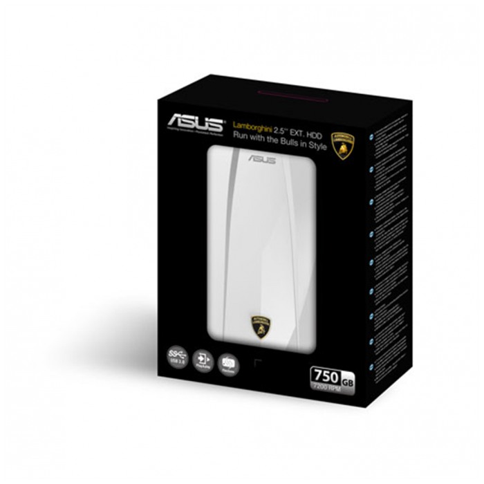 картинка Жесткий диск внешний Asus 750Gb Lamborghini 2.5″ USB 2.0 White (90-XB2500HD00060) от магазина КомпьютерЦентр