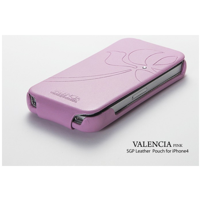 картинка Чехол SGP Leather Pouch Valencia Swarovski Pink for iPhone 4 (SGP06883) от магазина КомпьютерЦентр