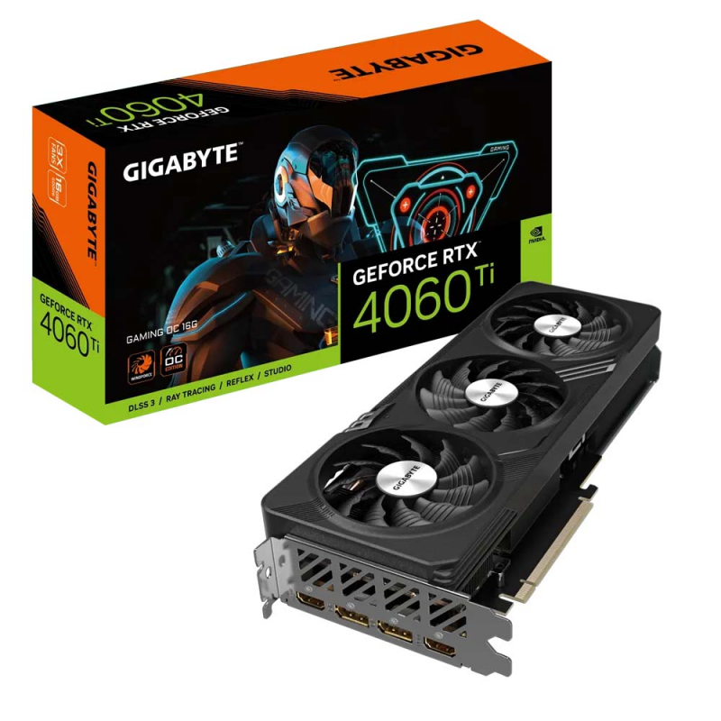 картинка Видеокарта 8Gb GDDR6 GeForce RTX 4060TI Gigabyte GAMING OC (GV-N406TGAMING OC-8GD) от магазина КомпьютерЦентр