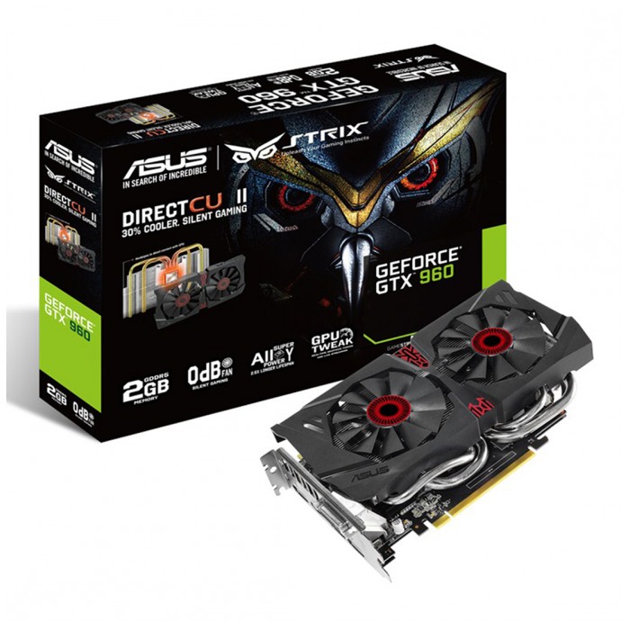 картинка Видеокарта Asus 2Gb DDR5 GeForce GTX960 (STRIX-GTX960-DC2-2GD5) от магазина КомпьютерЦентр