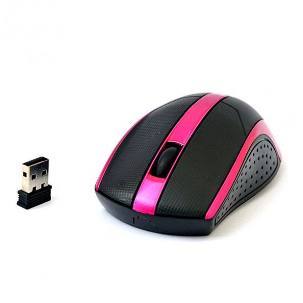 картинка Мышка DeTech DE-7077W Wireless Black/Violet от магазина КомпьютерЦентр