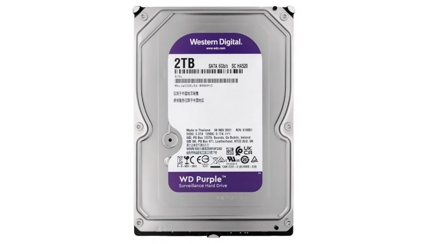картинка HDD 2,0TB Western Digital 3.5'' SATAIII; 5400rpm; 64Mb Cache; Video Purple; WD22EJRX от магазина КомпьютерЦентр