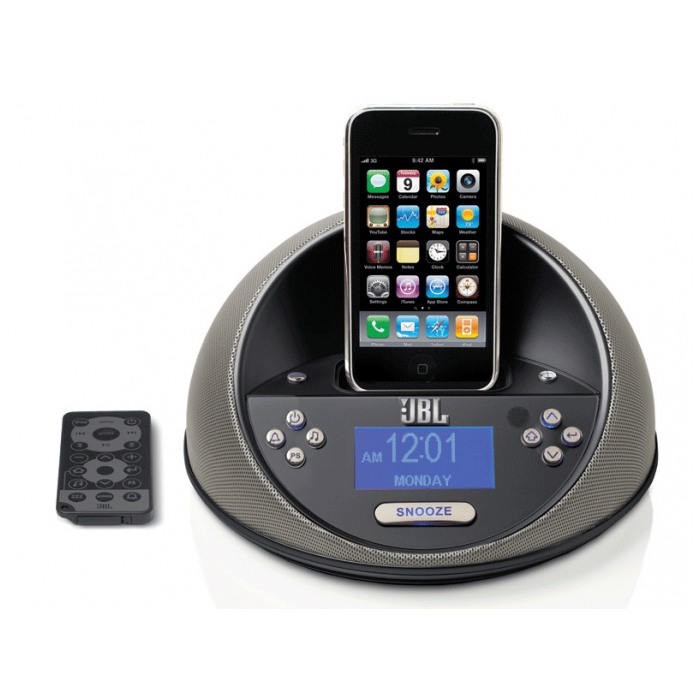 картинка Акустика с док-станцией JBL On Time Micro Black (JBL-OTI/MIC/BL) от магазина КомпьютерЦентр