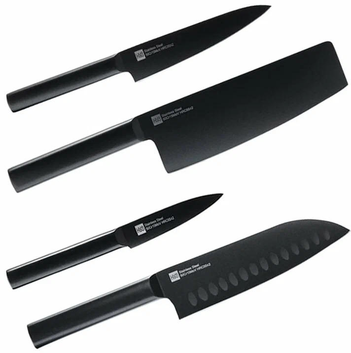 картинка Набор ножей Xiaomi HuoHou Heat Cool Black Non-stick Knife Set HU0076 Black от магазина КомпьютерЦентр