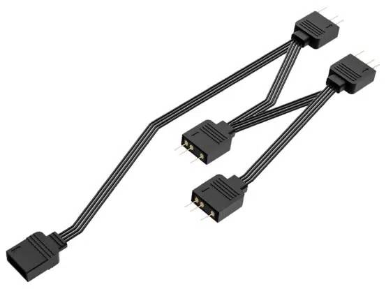 картинка Кабель разветвитель ARGB для вентиляторов 5v 3 Pin ID-COOLING FS-04 /  Сплиттер для ARGB подсветки от магазина КомпьютерЦентр