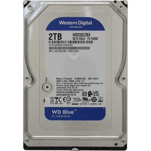 картинка HDD 2,0TB Western Digital 3.5'' SATAIII; 7200rpm; 256Mb Cache; Blue; WD20EZBX от магазина КомпьютерЦентр