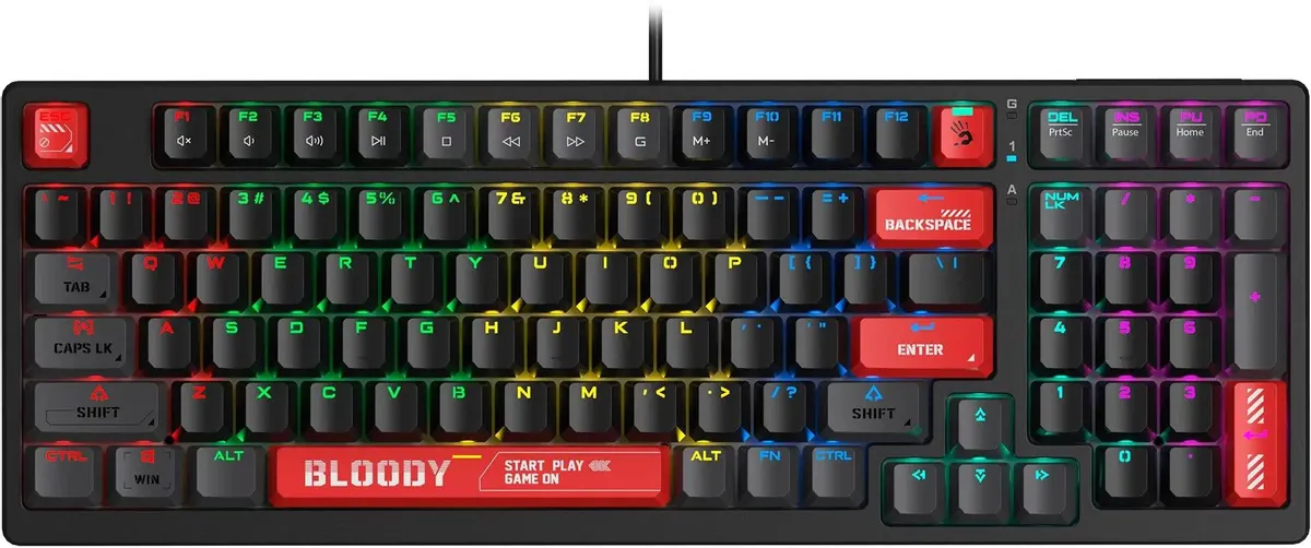картинка Клавиатура A4Tech Bloody S98 механическая красный USB for gamer LED (S98 RED) от магазина КомпьютерЦентр
