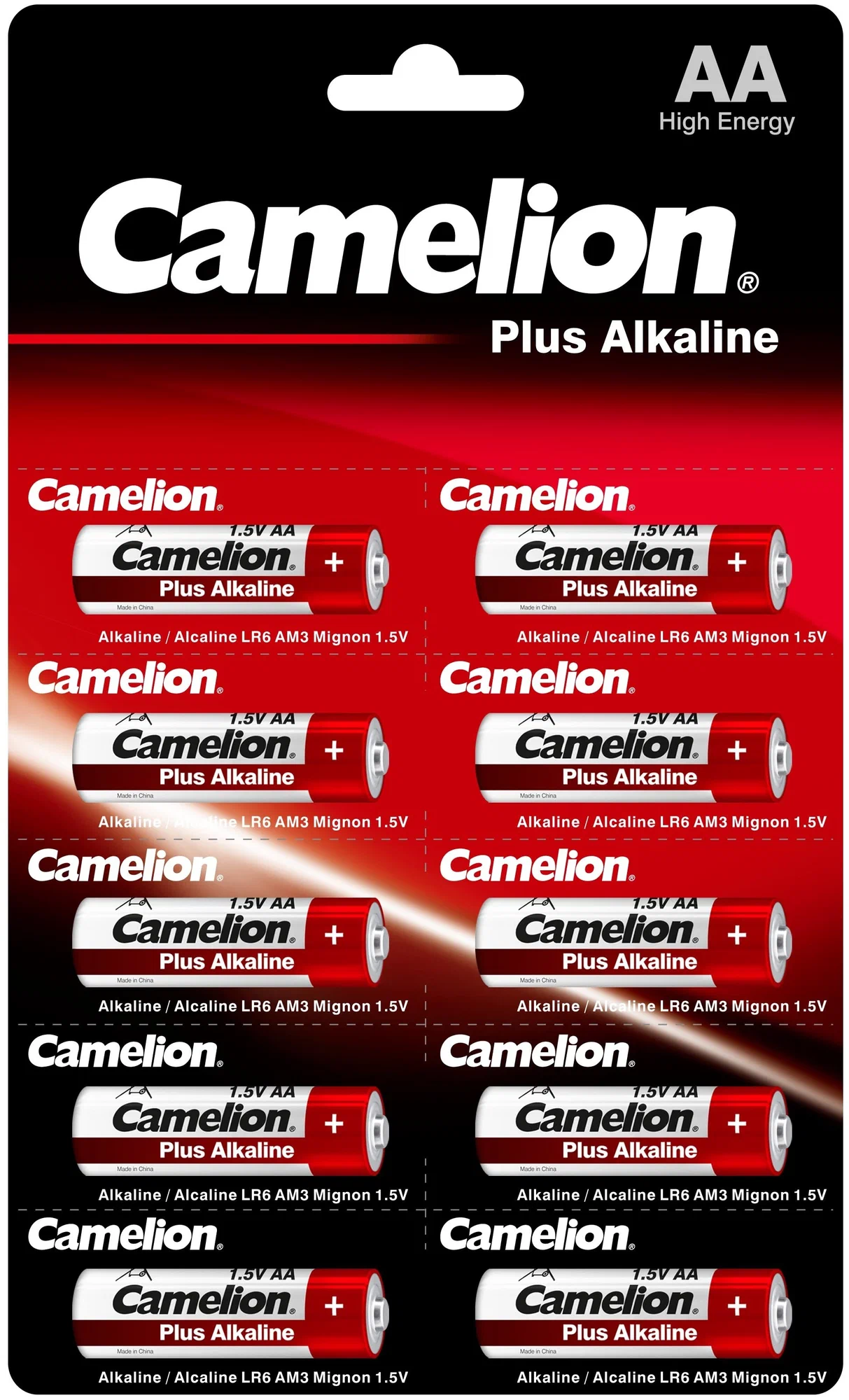 картинка Батарейки Camelion Plus Alkaline BL1 AA/ LR6 1.5V (1шт) отрывная LR6-BP1 от магазина КомпьютерЦентр