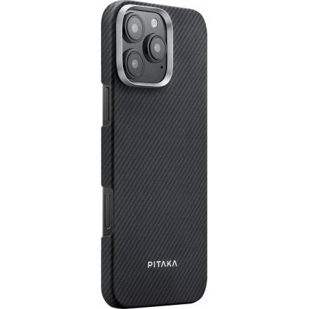 картинка Чехол PITAKA Case для iPhone 16 Pro 6.3'', Black/ Grey Ultra-Slim Case от магазина КомпьютерЦентр