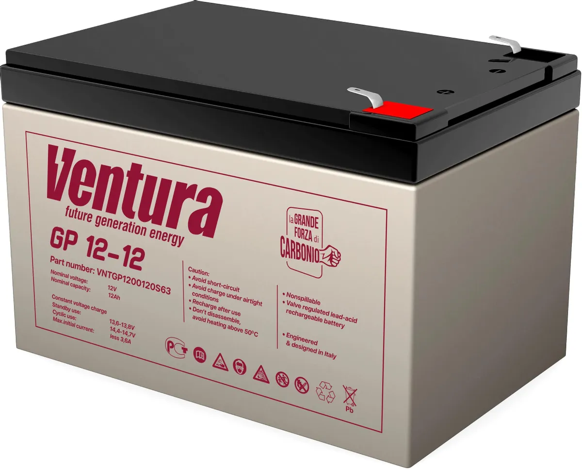картинка Аккумулятор для ИБП Ventura GP 12-12 12В 12Ач VNTGP1200120S63 от магазина КомпьютерЦентр