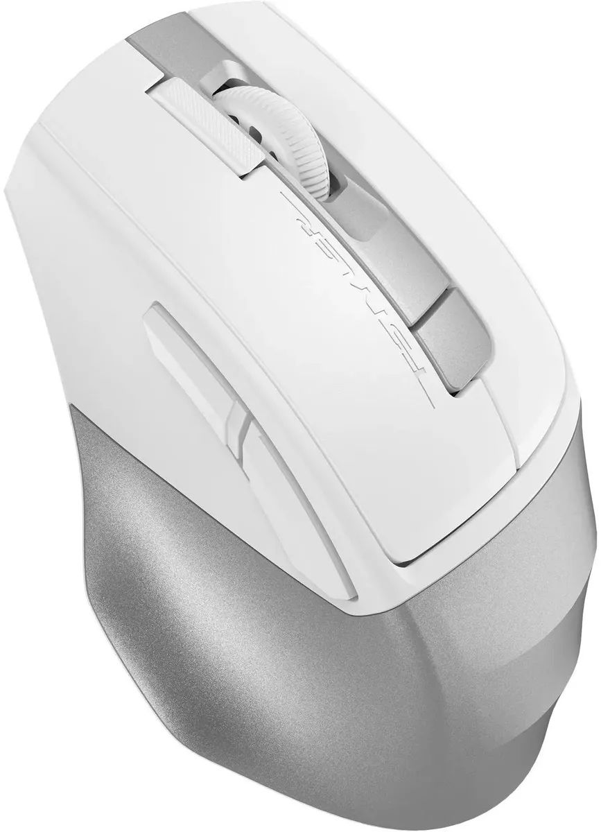 картинка Мышка A4tech Fstyler FG45CS Air белый/ серебристый silent беспров. FG45CS AIR USB (SILVER WHITE) от магазина КомпьютерЦентр