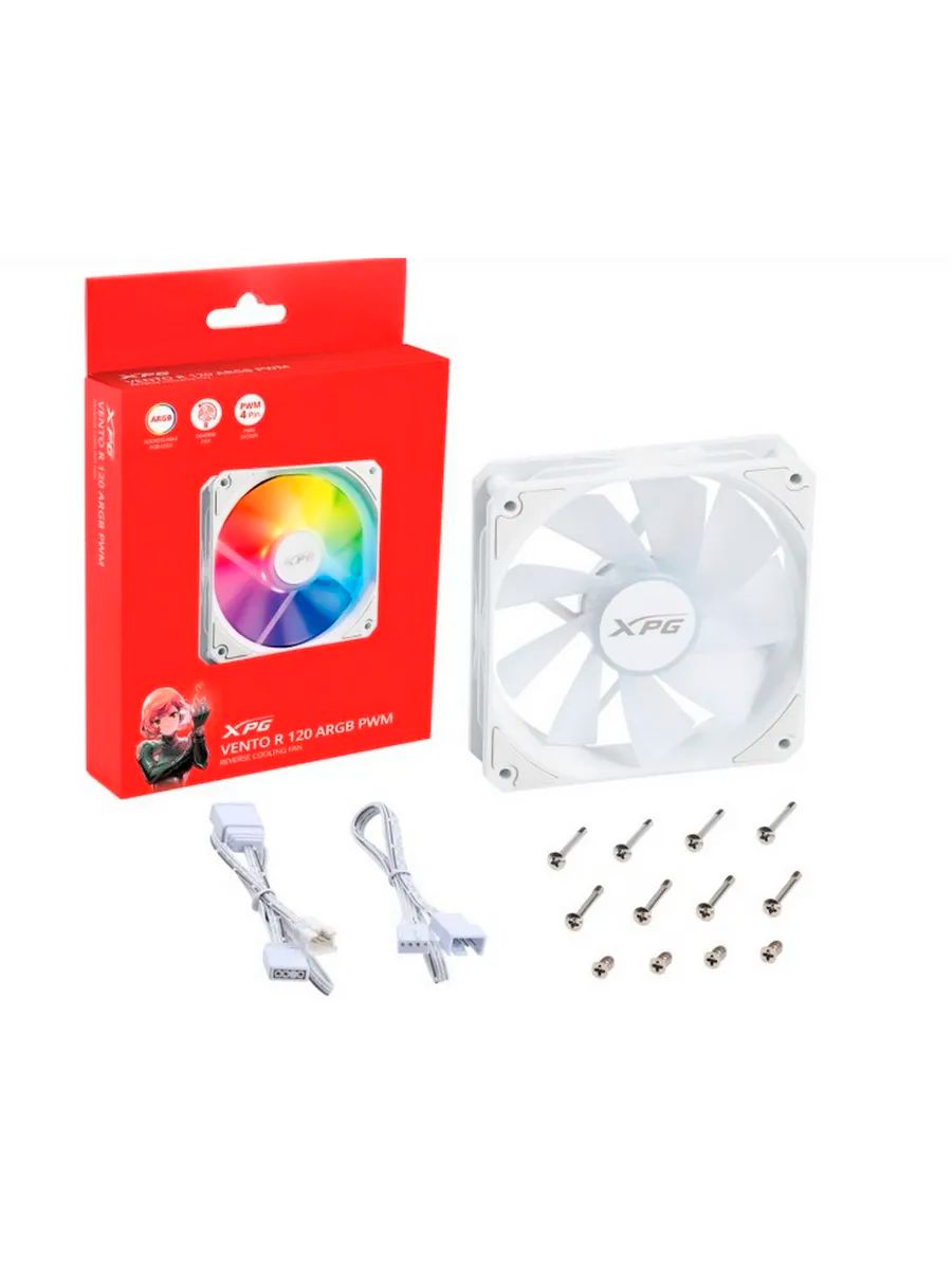 картинка Вентилятор AData XPG VENTO 120 ARGb PWM White (VENTO120ARGBPWM-WHCWW) от магазина КомпьютерЦентр