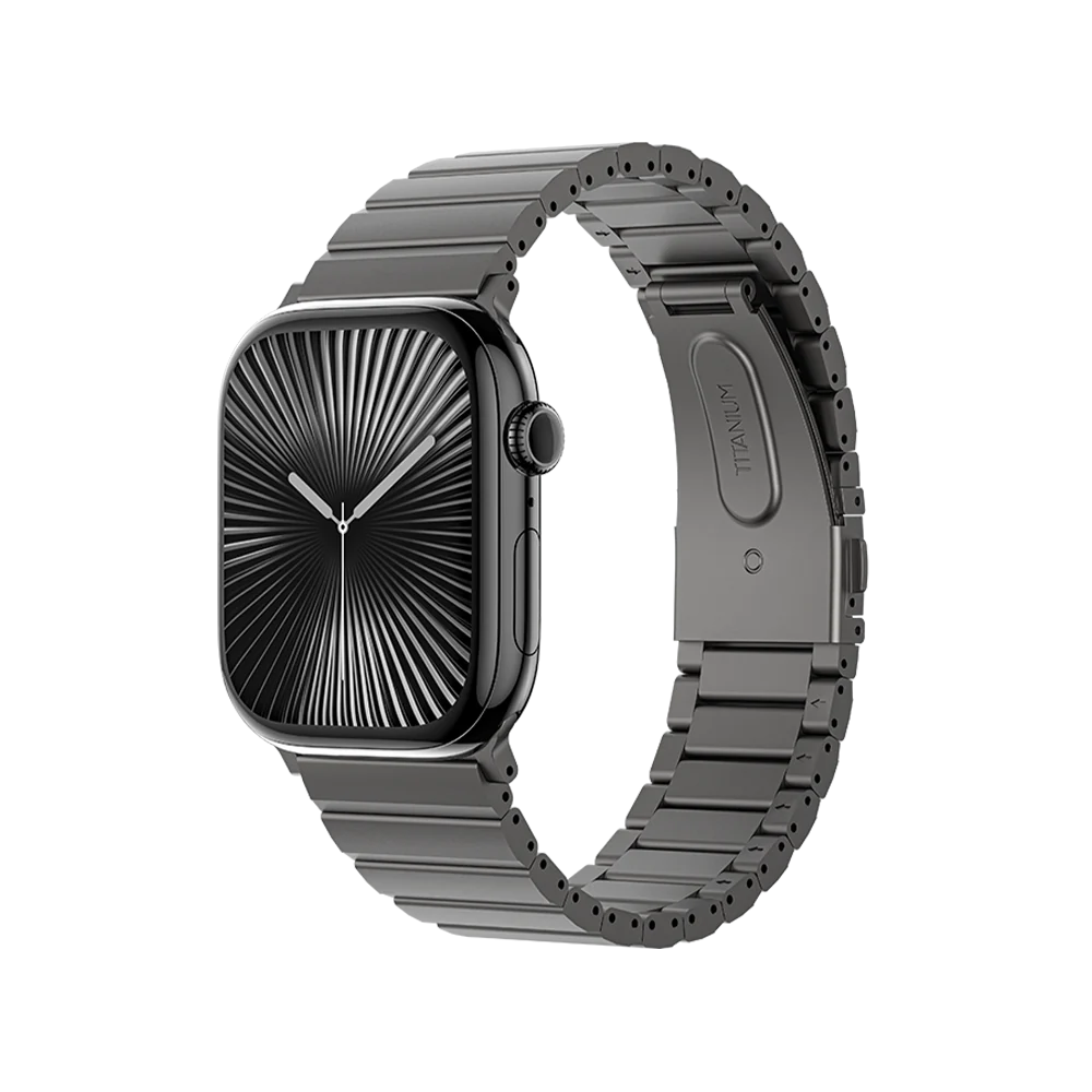 картинка Титановый браслет Benks Adjustable для Apple Watch 49/ 46/ 45/ 44/ 42, цвет натуральный титан (TITANIUM) от магазина КомпьютерЦентр
