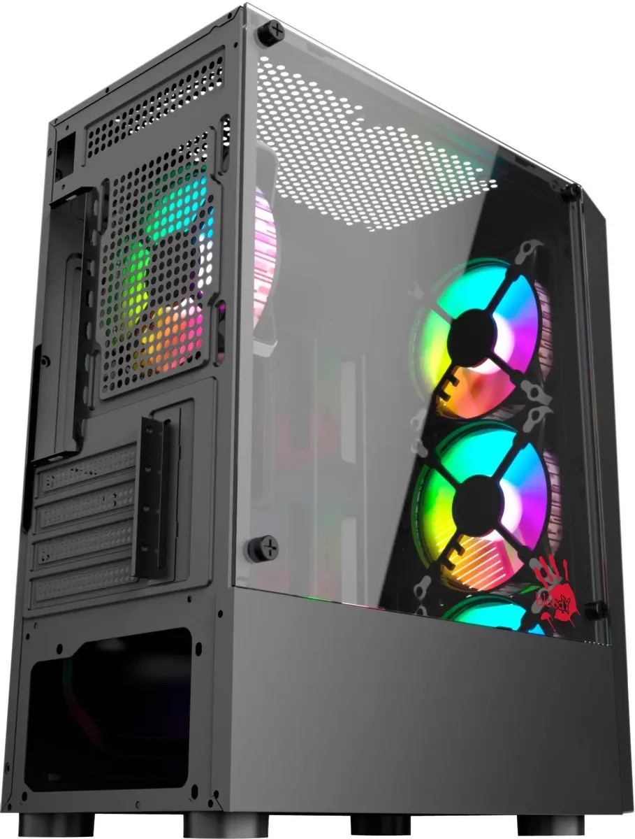 картинка Корпус Bloody BD-CC102F черный без БП mATX (BD-CC102F-BK) от магазина КомпьютерЦентр
