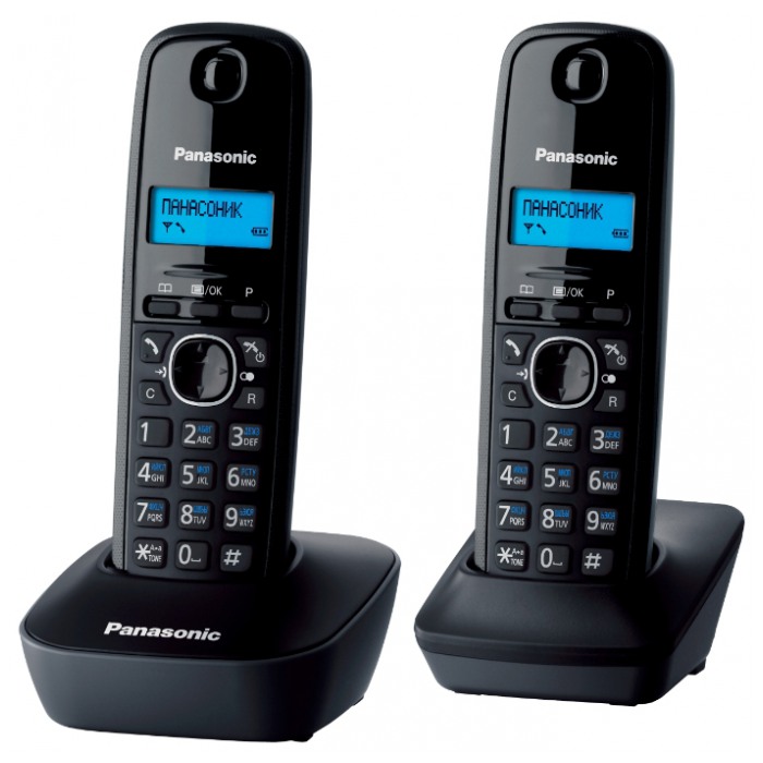 картинка Телефон Panasonic KX-TG1612UAH Black/Grey (KX-TG1612UAH) от магазина КомпьютерЦентр