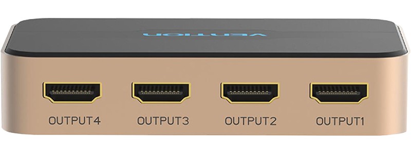 картинка Разветвитель - сплиттер Vention HDMI 19F/ 4x19F на 4 монитора ACCG0 от магазина КомпьютерЦентр