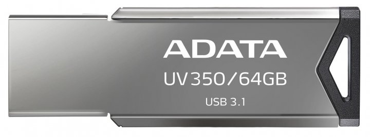 картинка USB3.0 накопитель 64Gb A-Data UV350 Silver (AUV350-64G-RBK) от магазина КомпьютерЦентр