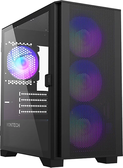 картинка Корпус Montech AIR 100 ARGB (B), Midtower, Black, без БП от магазина КомпьютерЦентр