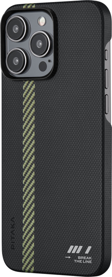 картинка Чехол PITAKA MagEZ Case 5 для iPhone 15 Pro MAX 6.7'', принт разрыв линии (Break The Line) от магазина КомпьютерЦентр