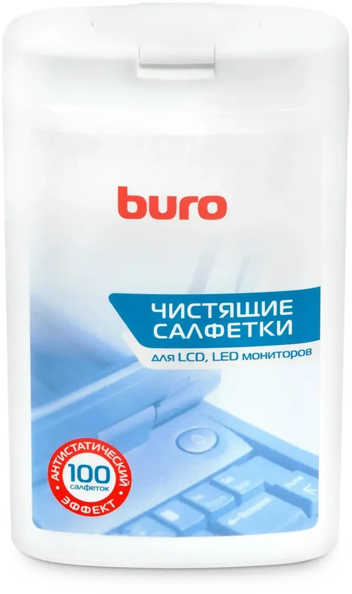 картинка Салфетки Buro BU-tft для экранов ЖК мониторов туба 100шт влажных BU-TFT от магазина КомпьютерЦентр