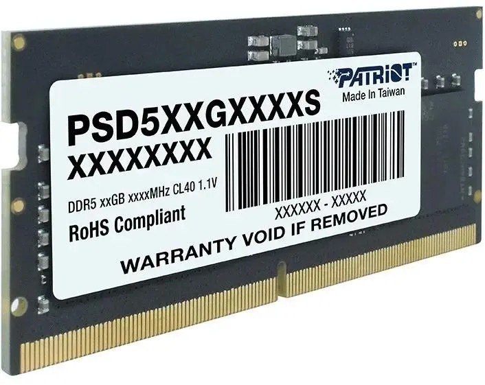 картинка SO-DIMM DDR5 16Gb Patriot (PSD516G560081S) от магазина КомпьютерЦентр