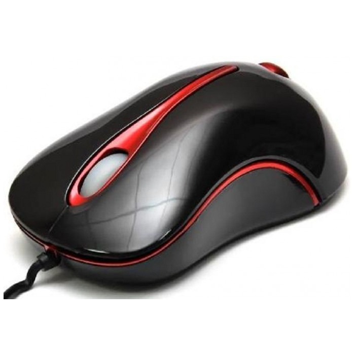 картинка Мышка DeTech DE-3048 Shiny Black/ Red от магазина КомпьютерЦентр