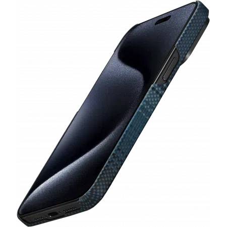 картинка Чехол PITAKA Fusion Weaving MagEZ Case 5 для iPhone 15 Pro MAX 6.7'' принт восход луны (Moonrise) от магазина КомпьютерЦентр