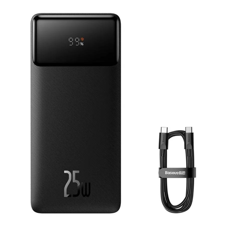 картинка Внешний аккумулятор Baseus Bipow Digital Display Fast Charge 20000mAh 25W Black (cable Type-C to Type-C) от магазина КомпьютерЦентр