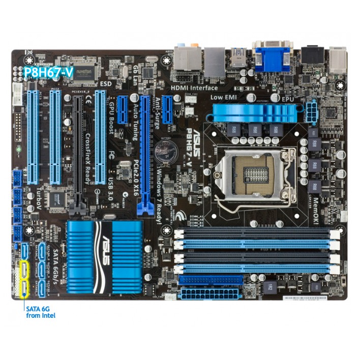 картинка Материнская плата Asus P8H67-V (REV 3.0) (P8H67-V) от магазина КомпьютерЦентр