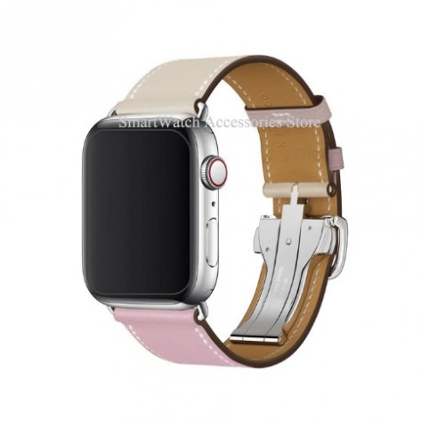 картинка Ремешок Hermes Rose Sakura Craie for Apple Watch 44mm and 42mm от магазина КомпьютерЦентр