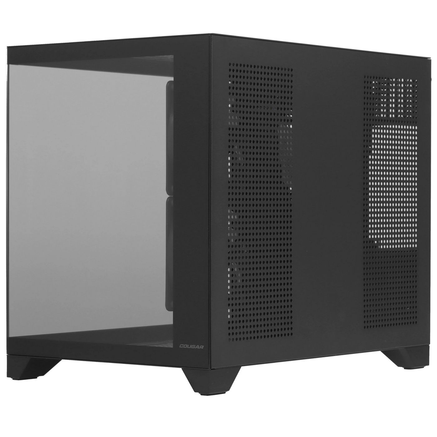 картинка Корпус Cougar FV150 Mini RGB Mini-tower, Black, 3x120mm RGB fan, 2xUSB 3.0, Type-C, no PSU от магазина КомпьютерЦентр
