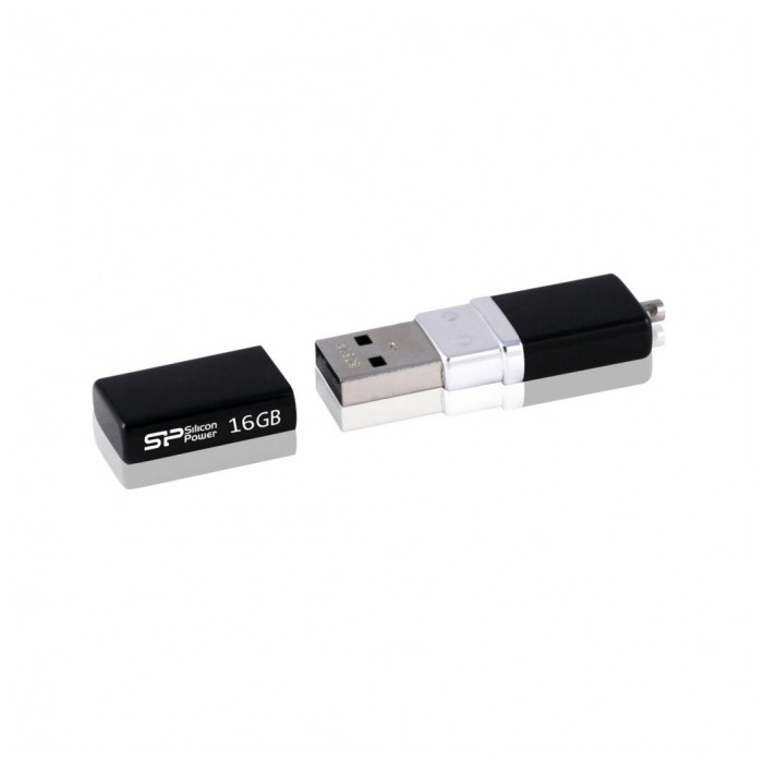 картинка Флешка USB SiliconPower 16Gb LuxMini 710 Black (SP016GBUF2710V1K) от магазина КомпьютерЦентр