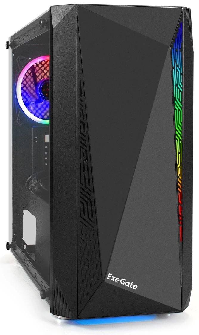 картинка Корпус Minitower Exegate EX294384RUS Mistery R2 mATX, черный от магазина КомпьютерЦентр