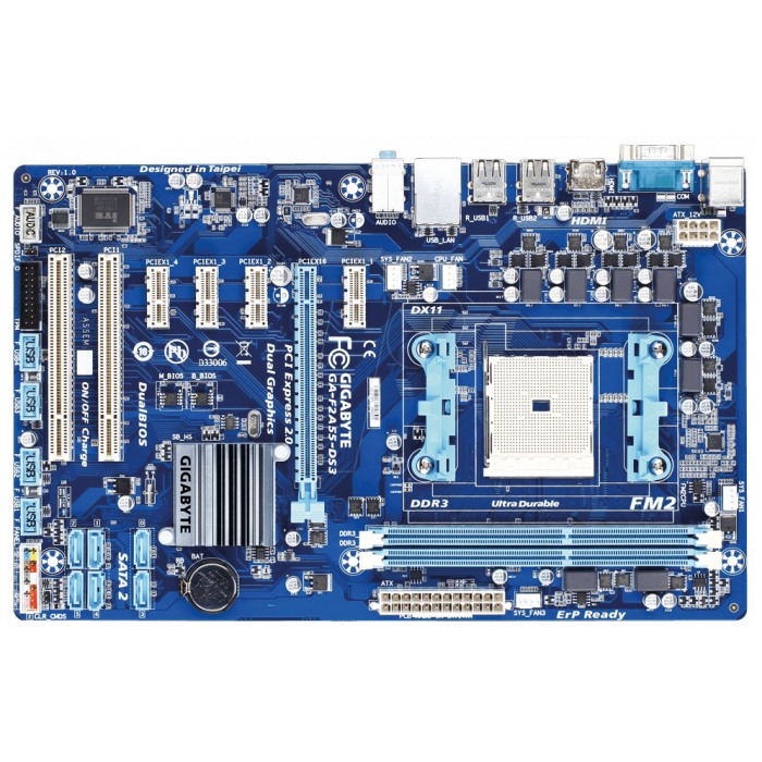 картинка Материнская плата Gigabyte GA-F2A55M-DS3 (GA-F2A55M-DS3) от магазина КомпьютерЦентр