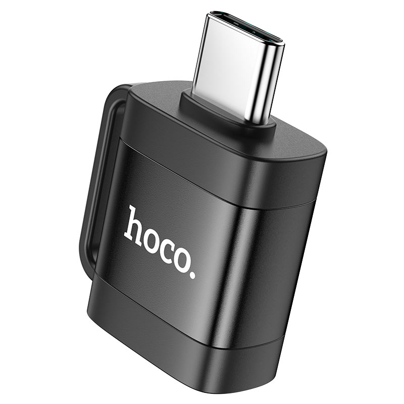 картинка Переходник Hoco OTG UA31C Type-C male to USB female OTG adater Black от магазина КомпьютерЦентр
