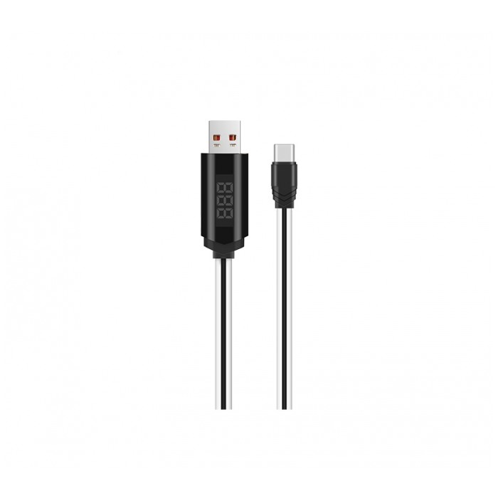 картинка Кабель HOCO Data Cable Type-C 100cm U29 LED Displayed timing White (U29 Type-C White) от магазина КомпьютерЦентр