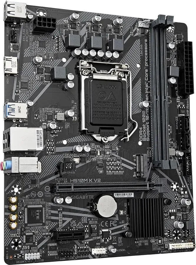 картинка Материнская плата Gigabyte H510M K V2 Soc-1200 Intel H470 2xDDR4 mATX от магазина КомпьютерЦентр