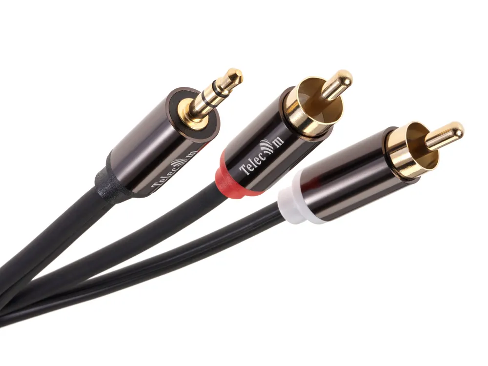 картинка Кабель соединит 3.5 Jack (M) - 2xRCA (M), 3м Telecom PRO (TAV7183M-3M) от магазина КомпьютерЦентр