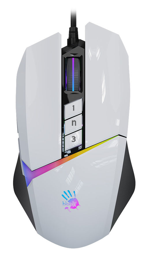 картинка Мышка A-4Tech Bloody W60 MAX USB Gaming White (W60 Max Panda White) от магазина КомпьютерЦентр