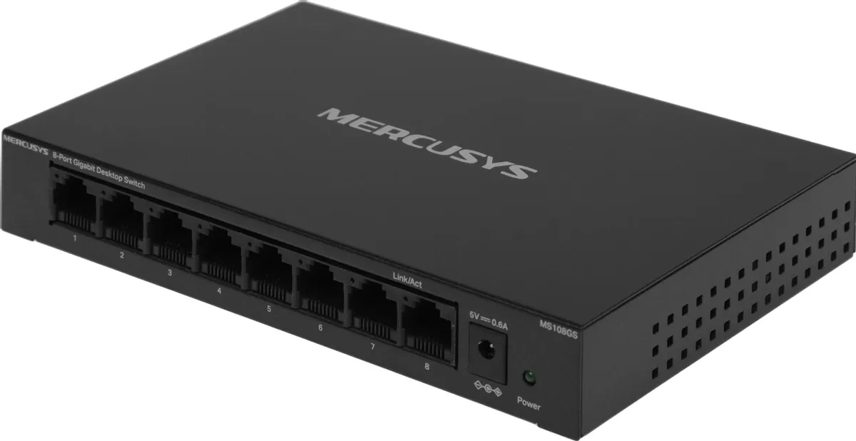 картинка Switch 8-port Mercusys MS108GS, неуправляемый 10/ 100/ 1000BaseTX от магазина КомпьютерЦентр