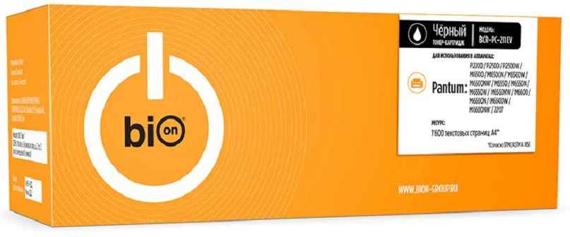 картинка Картридж Bion BCR-PC-211EV для Pantum, черный, с чипом от магазина КомпьютерЦентр