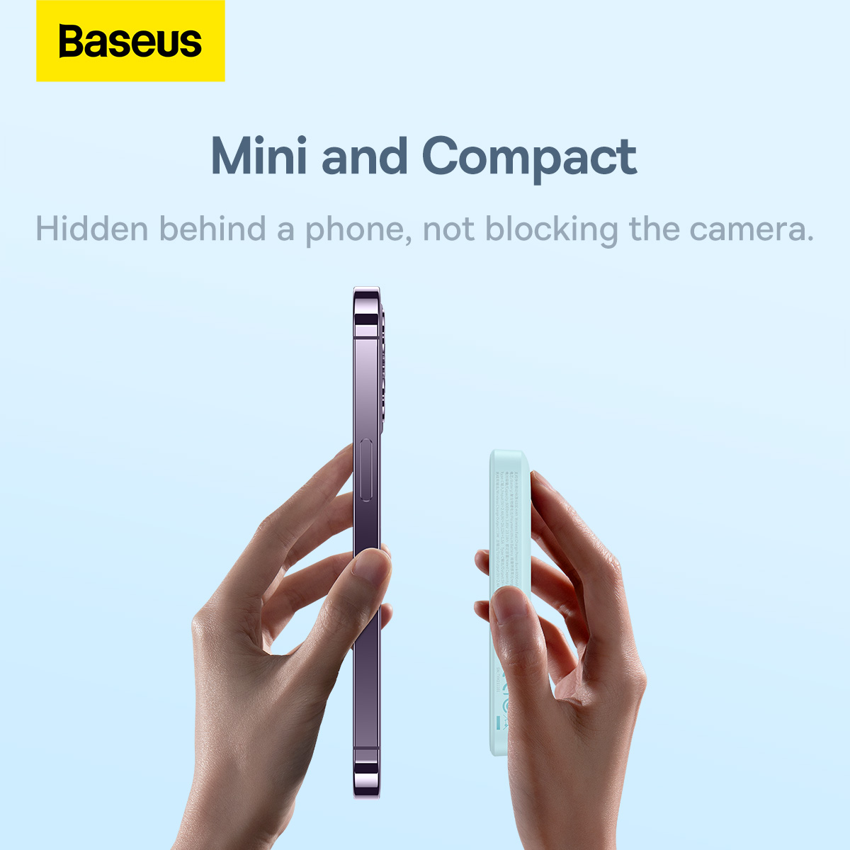 картинка Внешний аккумулятор Power bank Baseus 10000 mAh Magnetic Mini Wireless 20W (PPCX030003) Blue от магазина КомпьютерЦентр