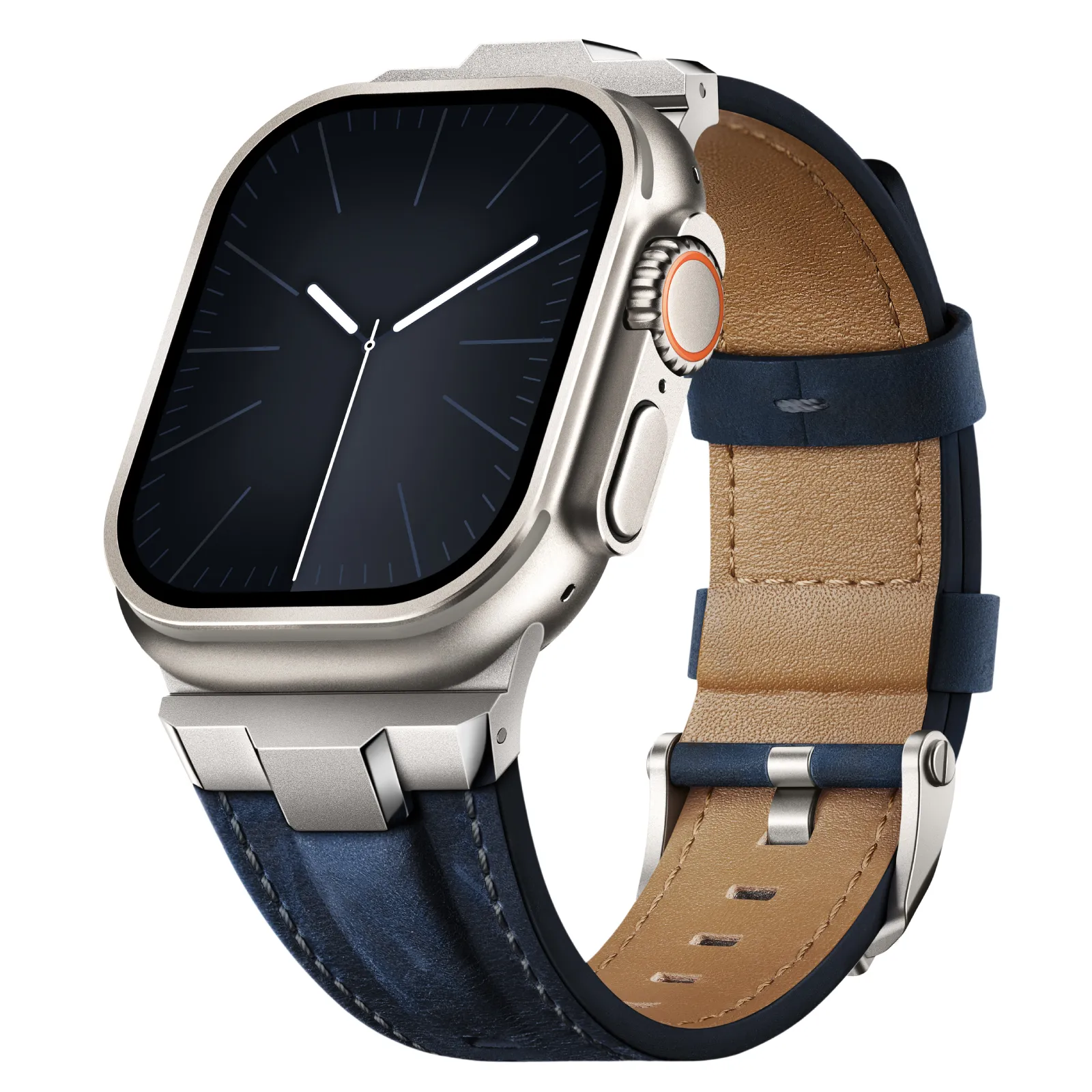 картинка Ремень кожаный SuitisBest Legend для Apple Watch 49/ 45/ 44/ 42MM Blue от магазина КомпьютерЦентр
