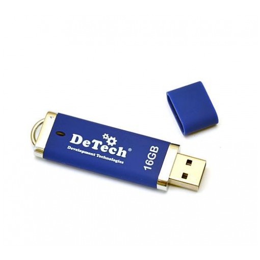 картинка Флешка USB DeTech 16Gb Thin Blue от магазина КомпьютерЦентр