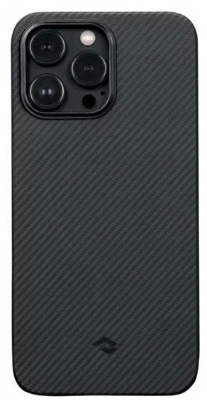 картинка Чехол PITAKA MagEZ Case 3 для iPhone 14 Pro MAX 6.7'', черный/ серый (Black/ Grey Twill) 600D от магазина КомпьютерЦентр