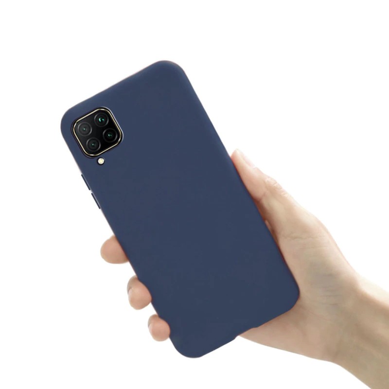 картинка Чехол силиконовый Leather Back для Samsung Galaxy A12/ M12 Blue от магазина КомпьютерЦентр