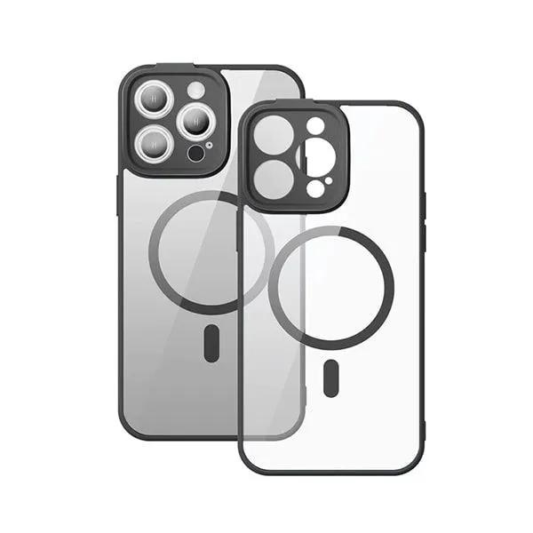 картинка Чехол Fashion Case for iPhone 15 Pro Max Matte Case with frame MagSafe/ Black от магазина КомпьютерЦентр