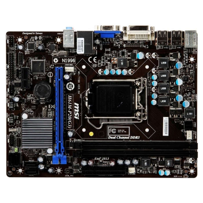 картинка Материнская плата MSI H61M-P20 (G3) (H61M-P20) от магазина КомпьютерЦентр