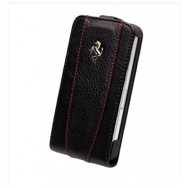картинка Чехол CG Mobile Ferrari Leather Hard Case whith Flap Modera Black/ Red for iPhone 4/ 4S (FEFLIP4BLR) от магазина КомпьютерЦентр